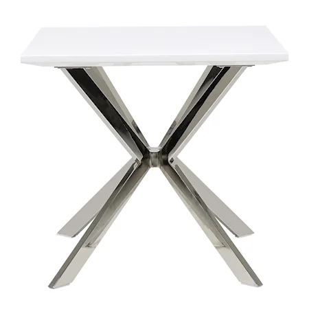 Lamp Table with Stainless Steel Base